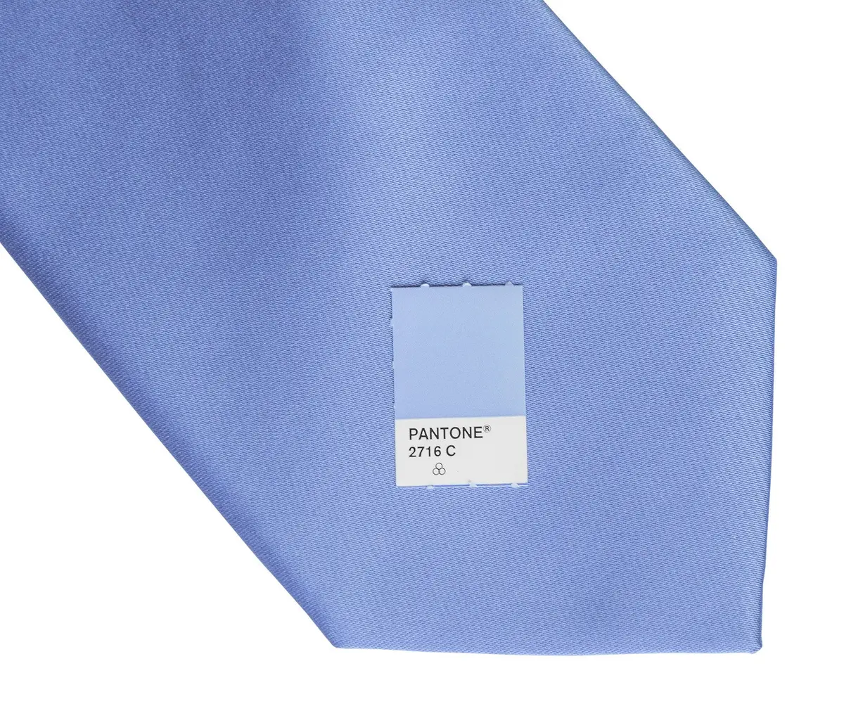 Periwinkle Necktie. Lavender Blue Solid Color Satin Finish Tie, No Print 2