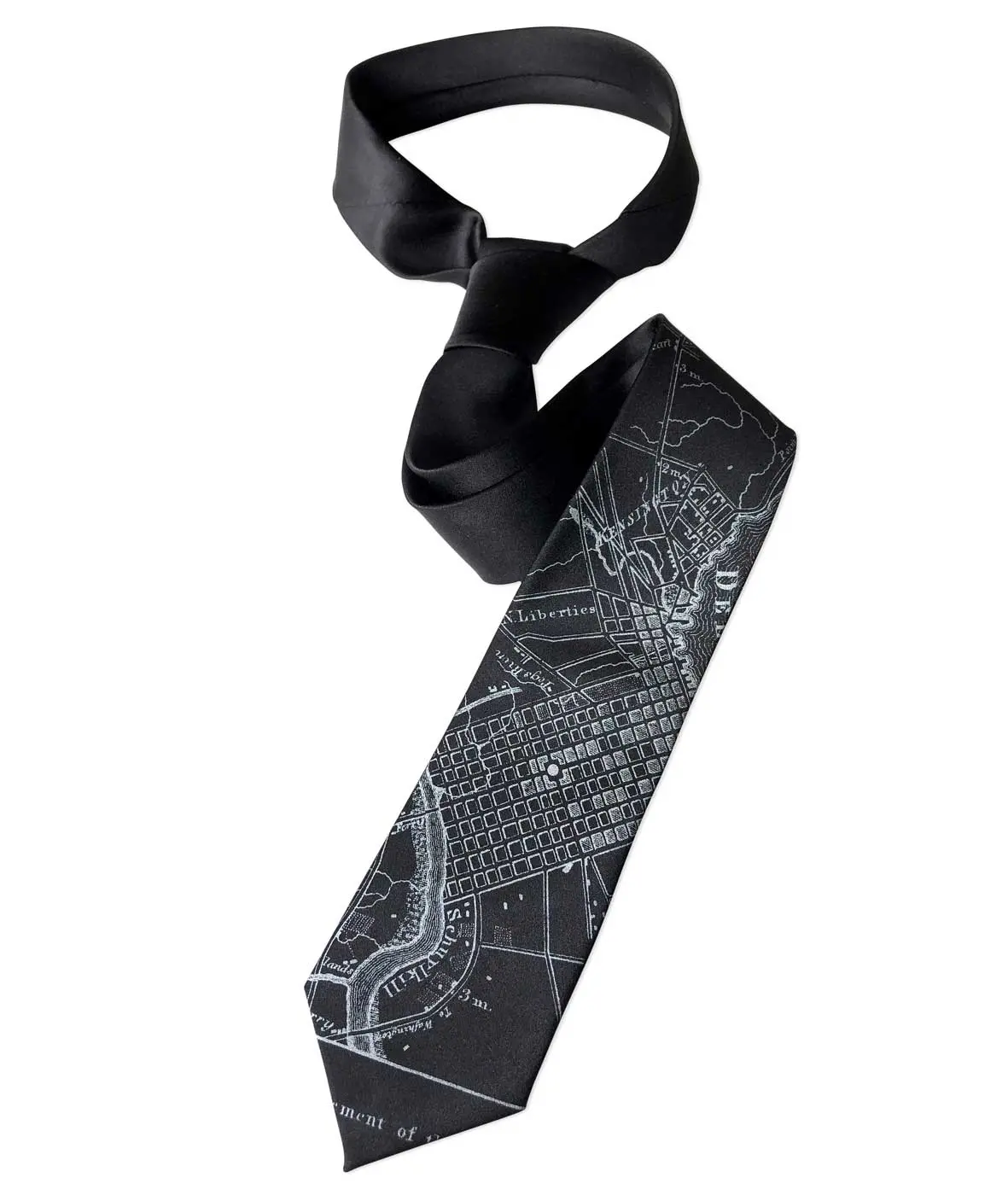 Philadelphia City Map Necktie, Pennsylvania Tie 10