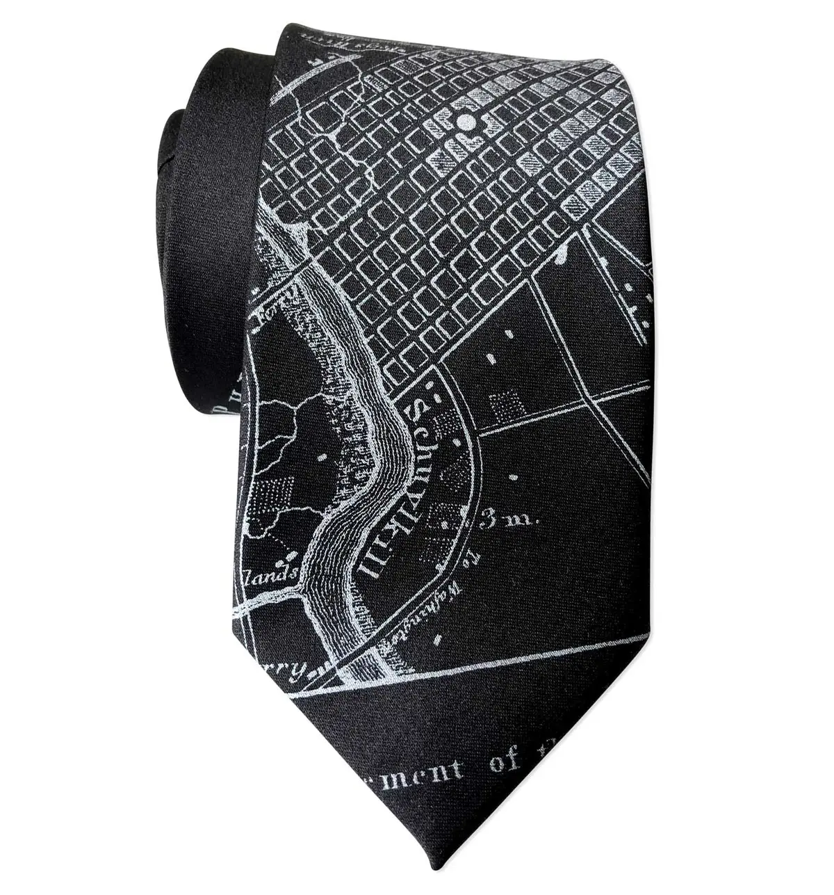 Philadelphia City Map Necktie, Pennsylvania Tie 7