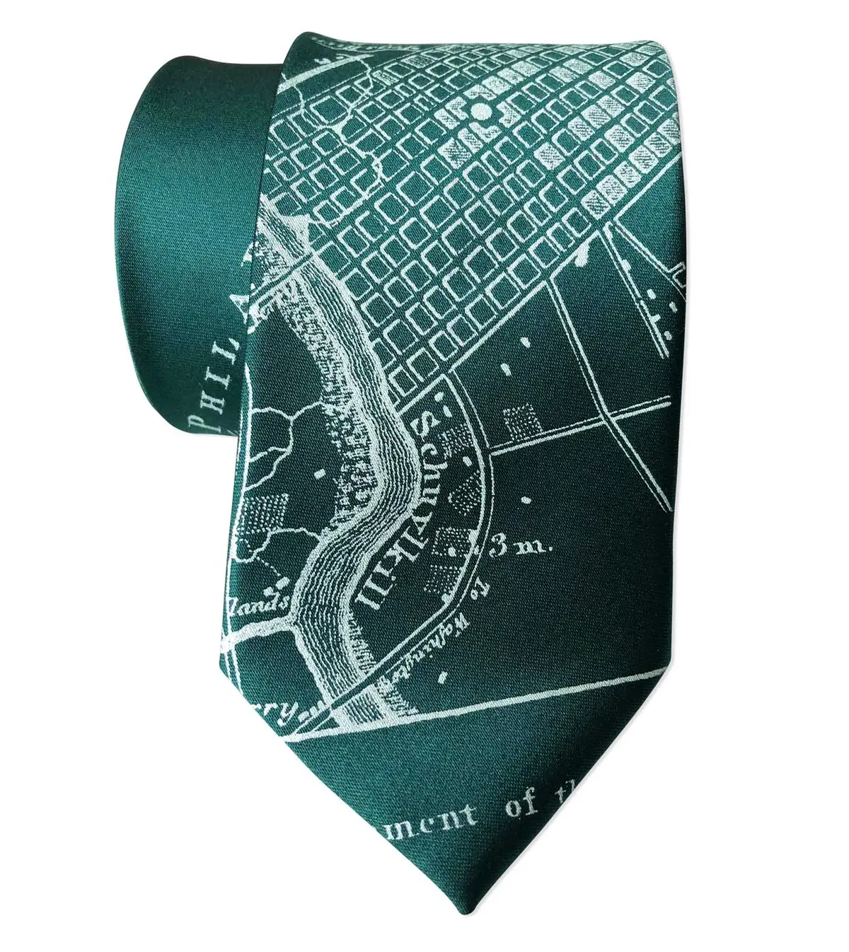 Philadelphia City Map Necktie – Pennsylvania Urban Cartography Print - Image 8