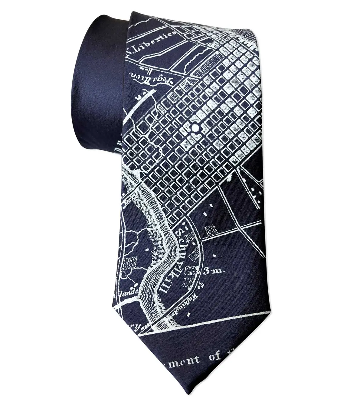 Philadelphia City Map Necktie, Pennsylvania Tie 3
