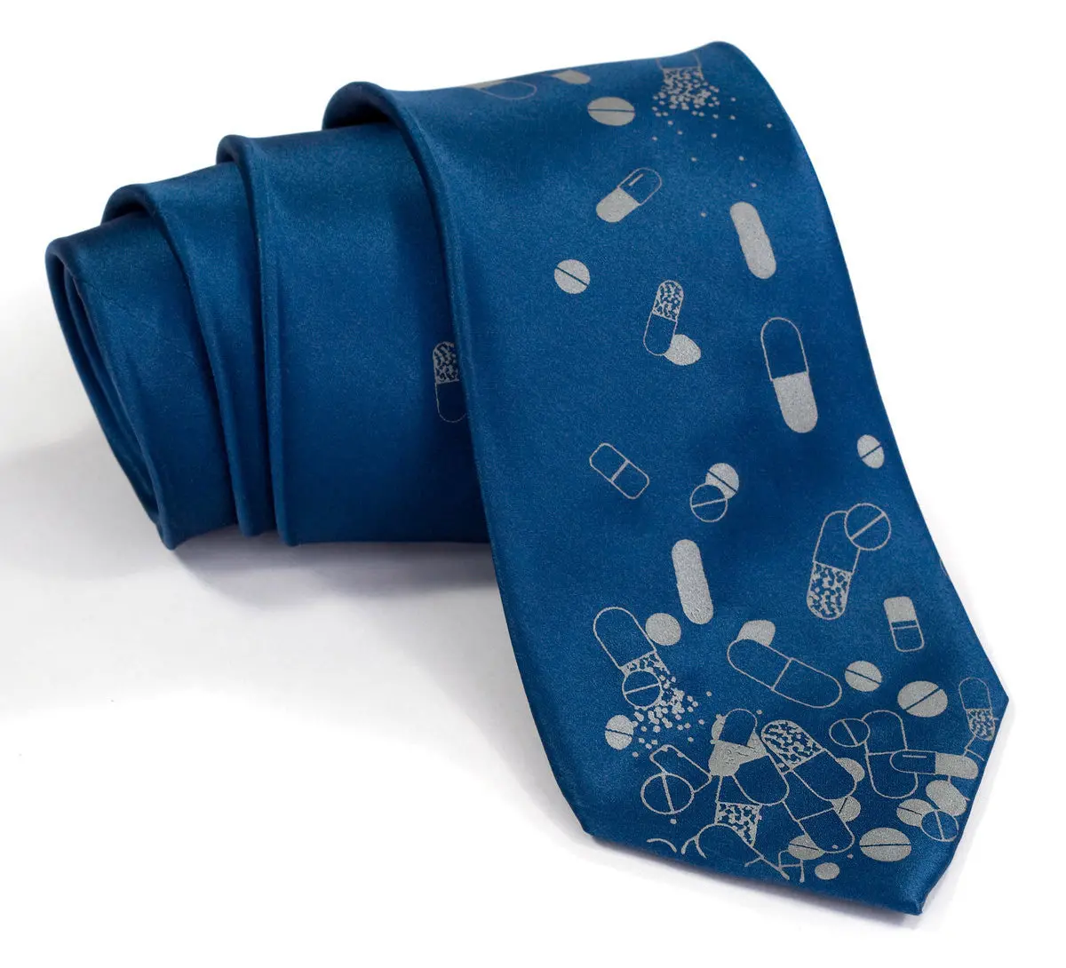 Pill Spill Necktie. Pharmacist Silk Tie 1