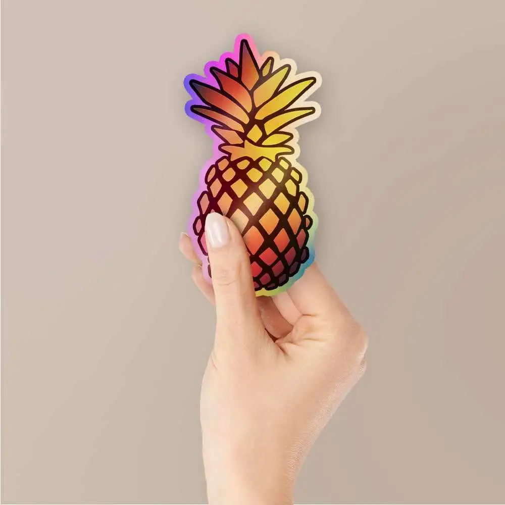 Pineapple Holographic Stickers 2