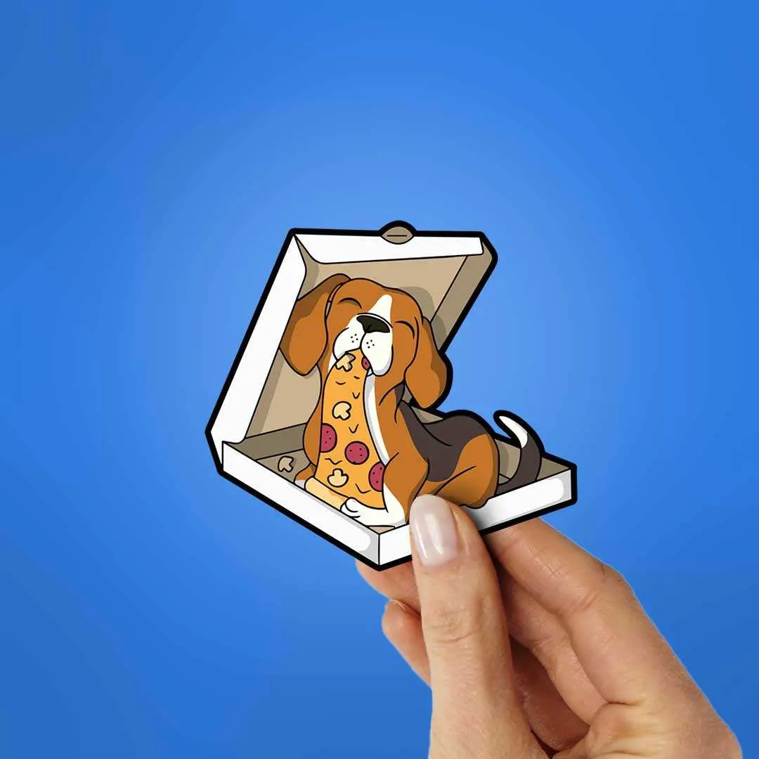 Pizza Dog Sticker 2