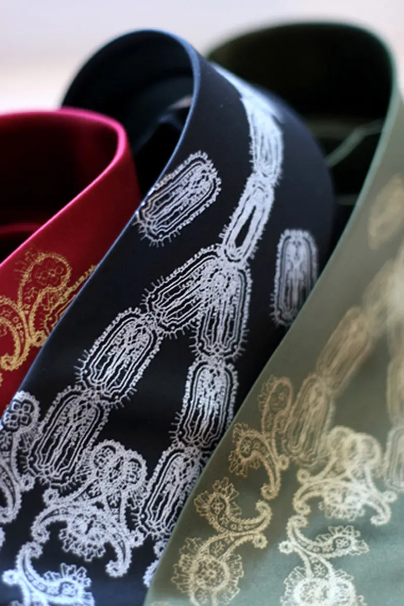 Bubonic Plague Paisley Necktie. "Plaguesley" Tie 2