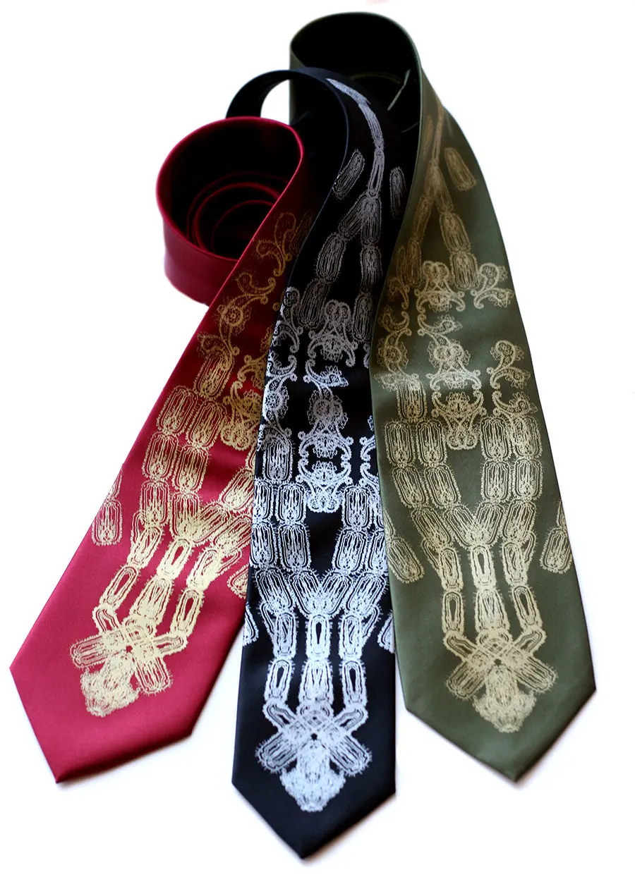 Bubonic Plague Paisley Necktie. "Plaguesley" Tie 1