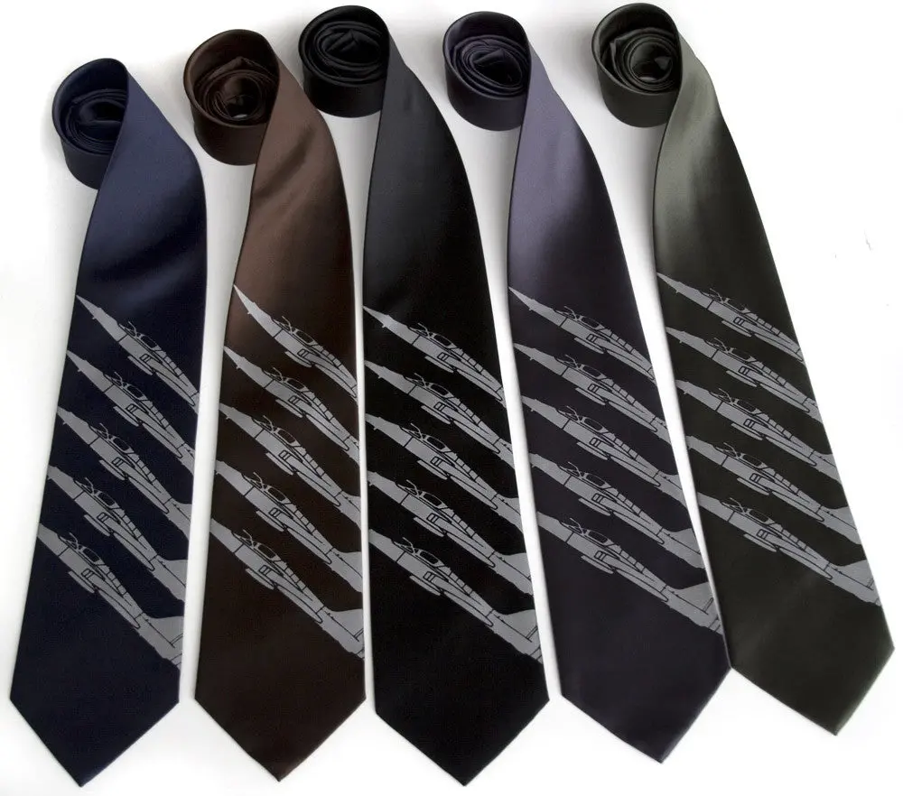Plane Stripe Silk Necktie 1