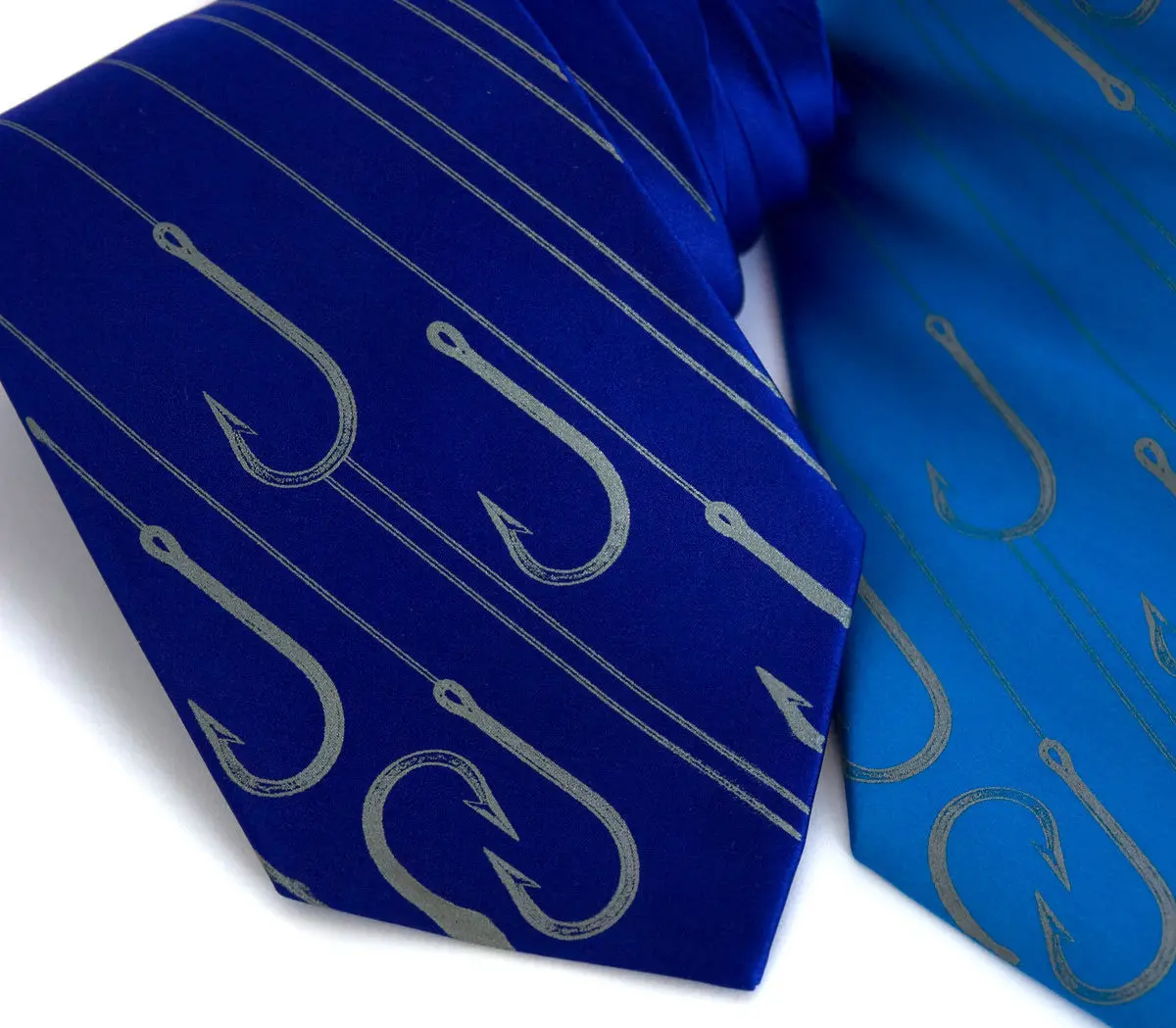 Fishing Silk Necktie. Playing Hooky Tie 1