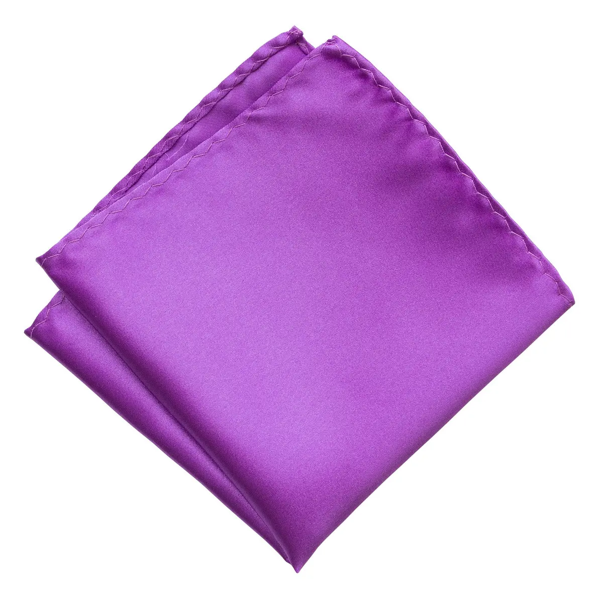 Plum Violet Pocket Square. Solid Color Satin Finish, No Print 1