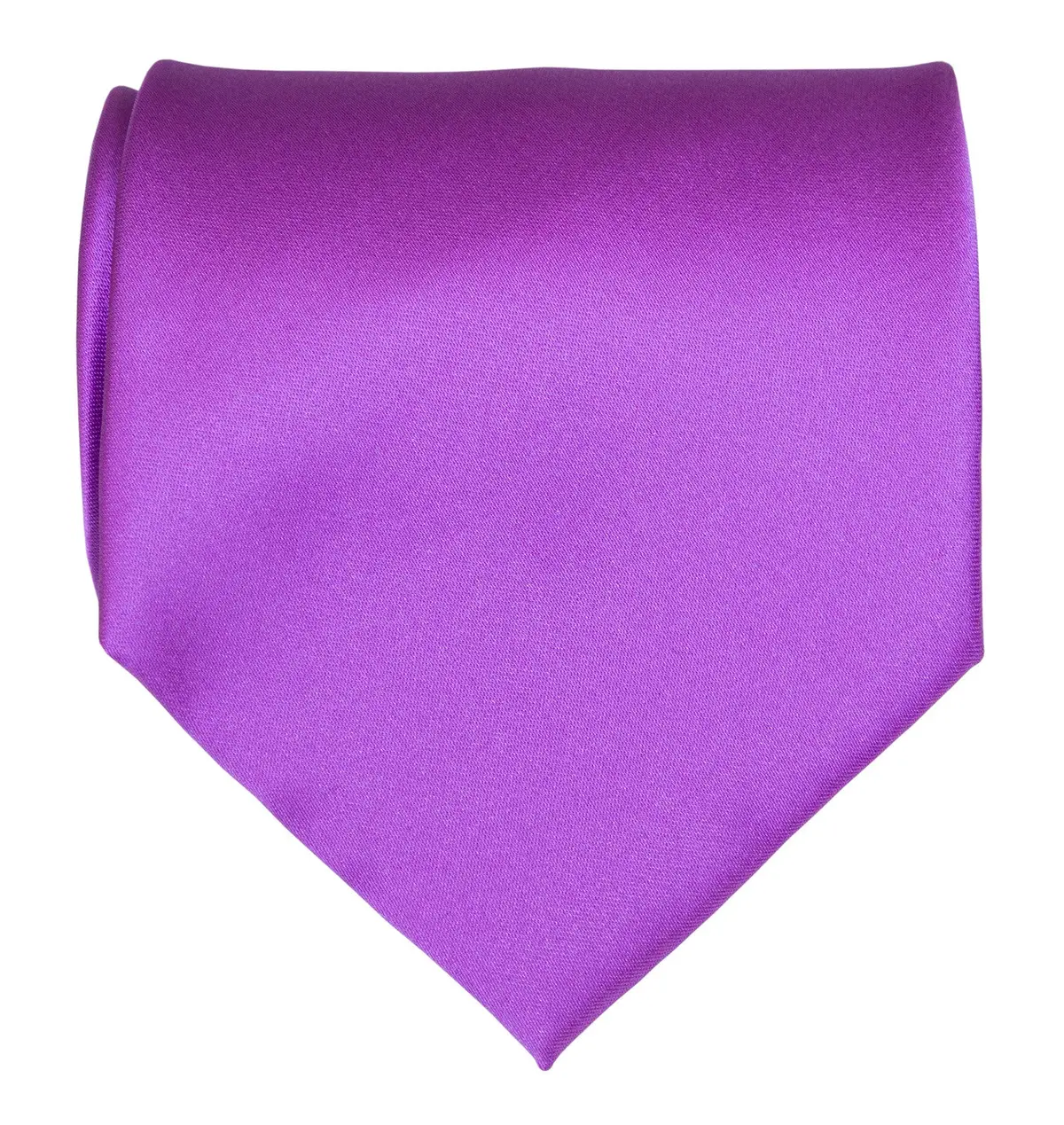 Plum Violet Necktie. Solid Color Satin Finish Tie, No Print 1