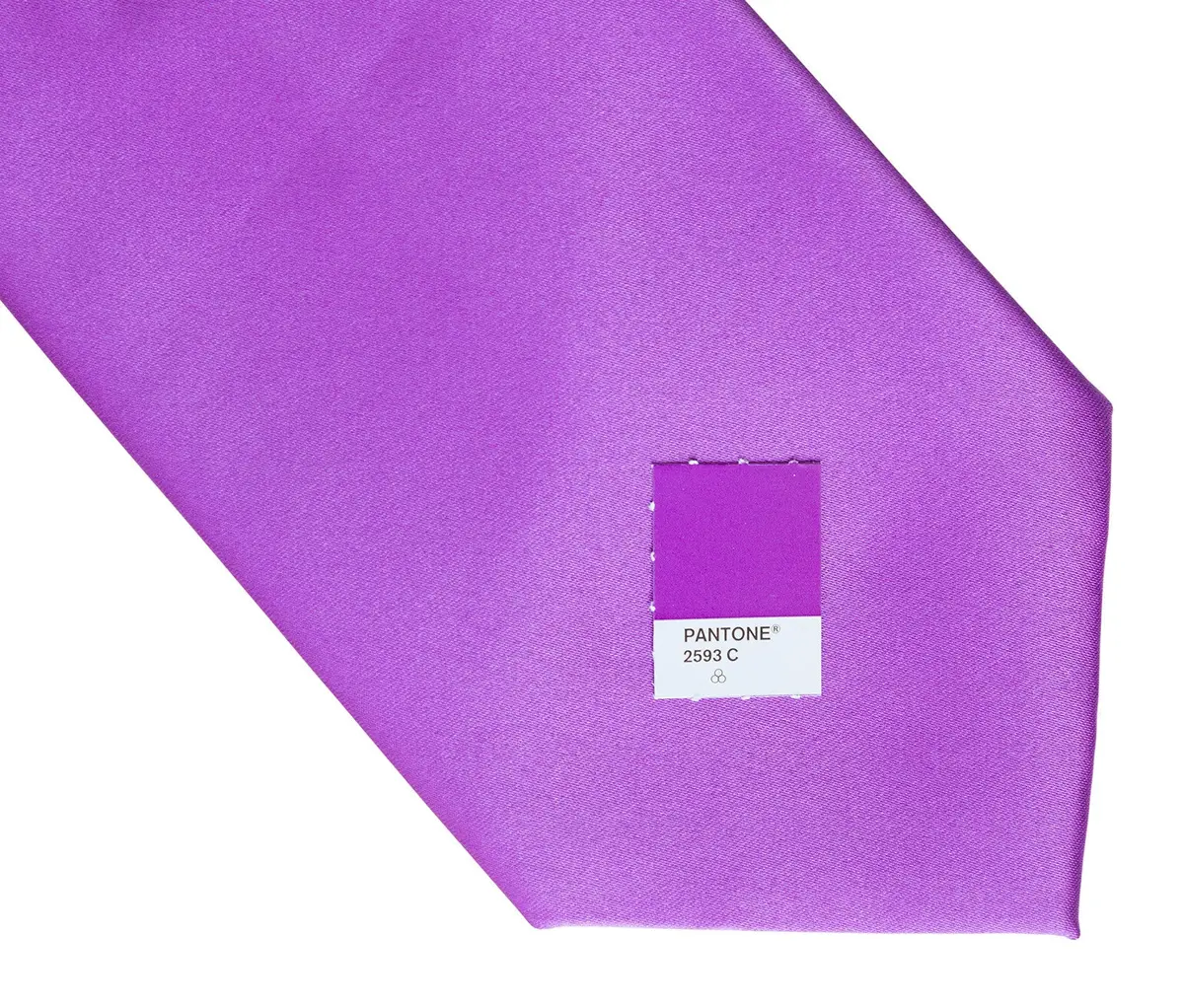 Plum Violet Necktie. Solid Color Satin Finish Tie, No Print 2