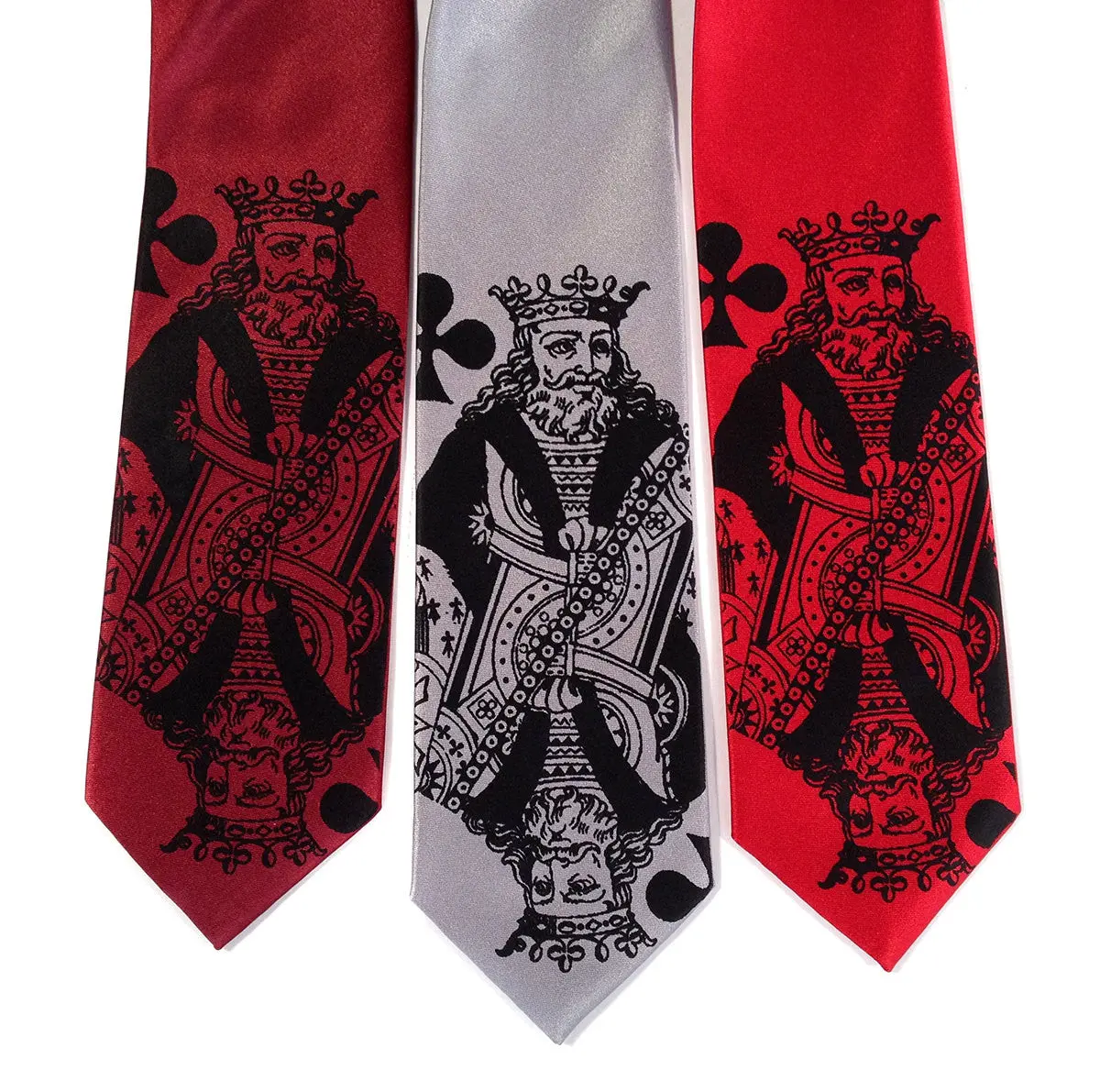 Playing Card Necktie. "Poker Face" King Tie. 2