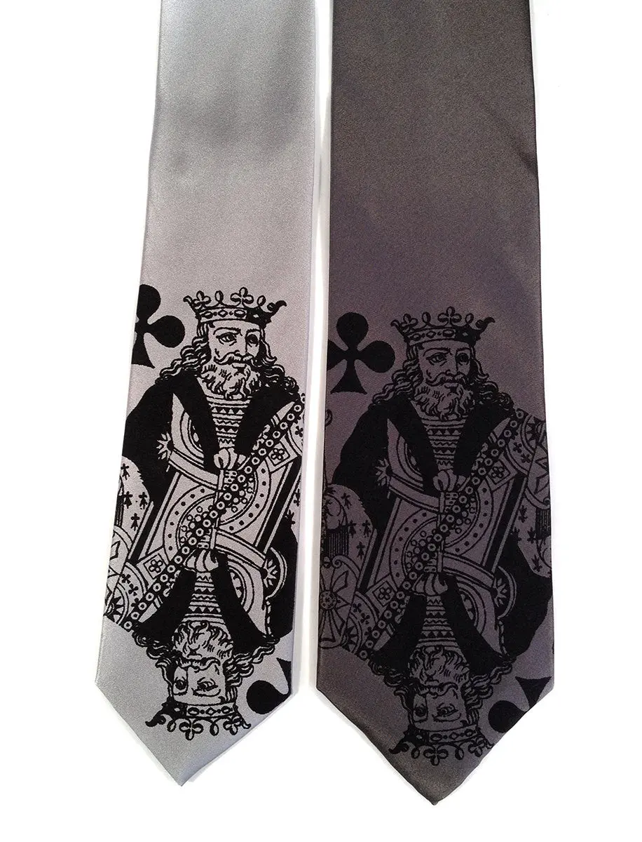 Playing Card Necktie. "Poker Face" King Tie. 1
