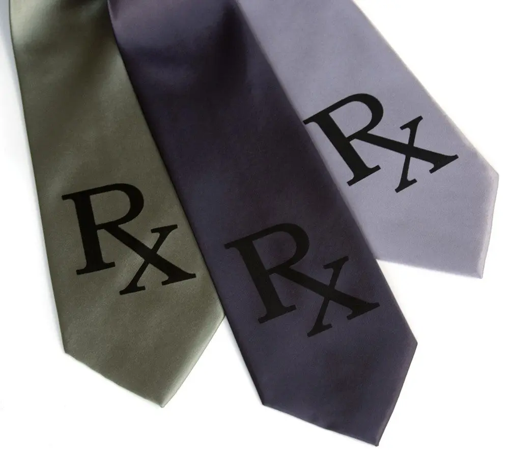 Prescription Rx Silk Necktie 1