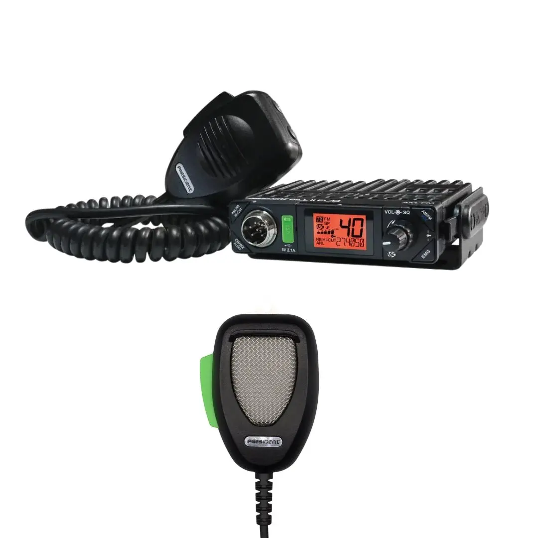 President Bill Ii Fcc Am/Fm Cb Radio, President Digimike 6 Pin Noise Reducing Microphone, Combo 1