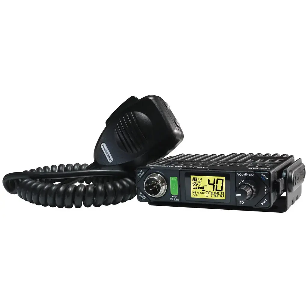 President Bill Ii Fcc Am/Fm Compact Cb Radio, Virginia Cb Antenna, 3 Inch External Speaker Combo 2