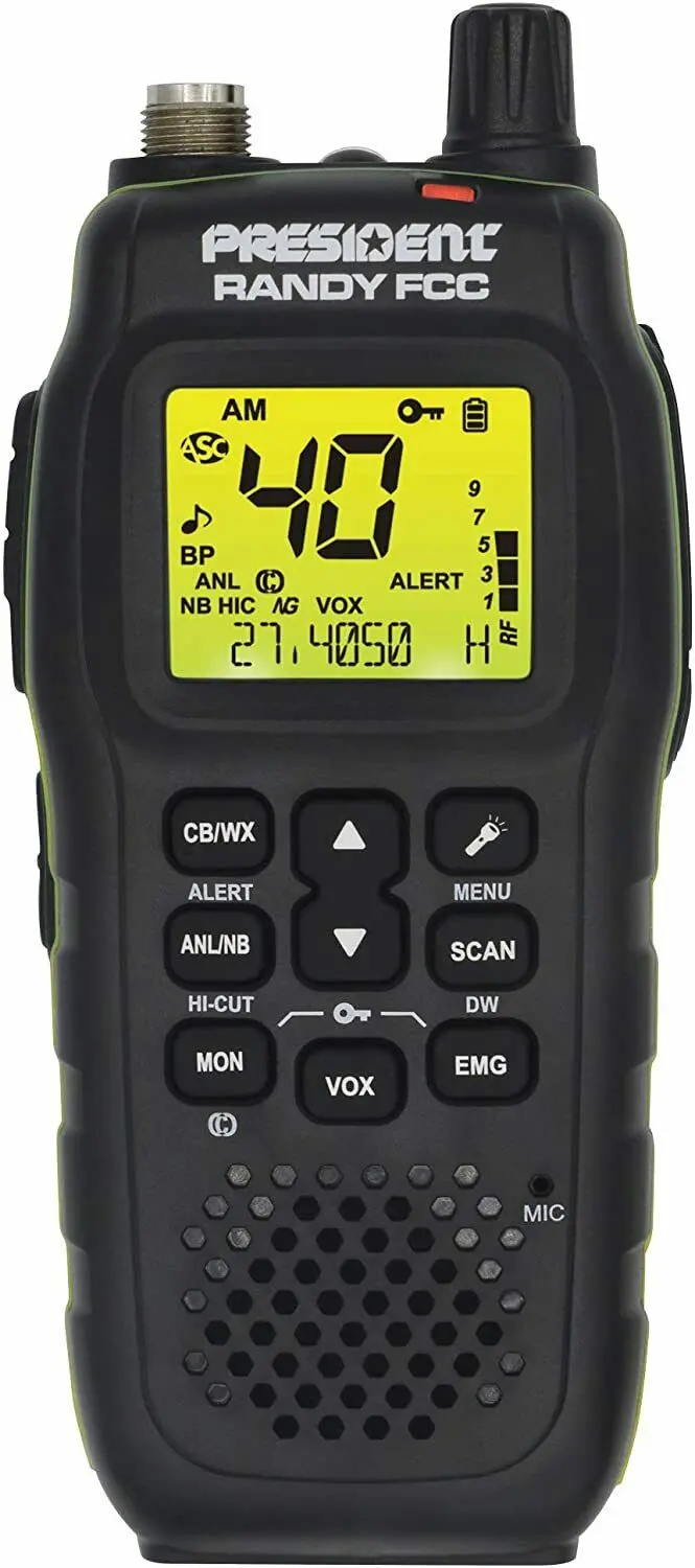 President Handheld Cb Radio - Randy 40 Channel {Combo Kit} W/Florida Magnet Mount & Antenna 2