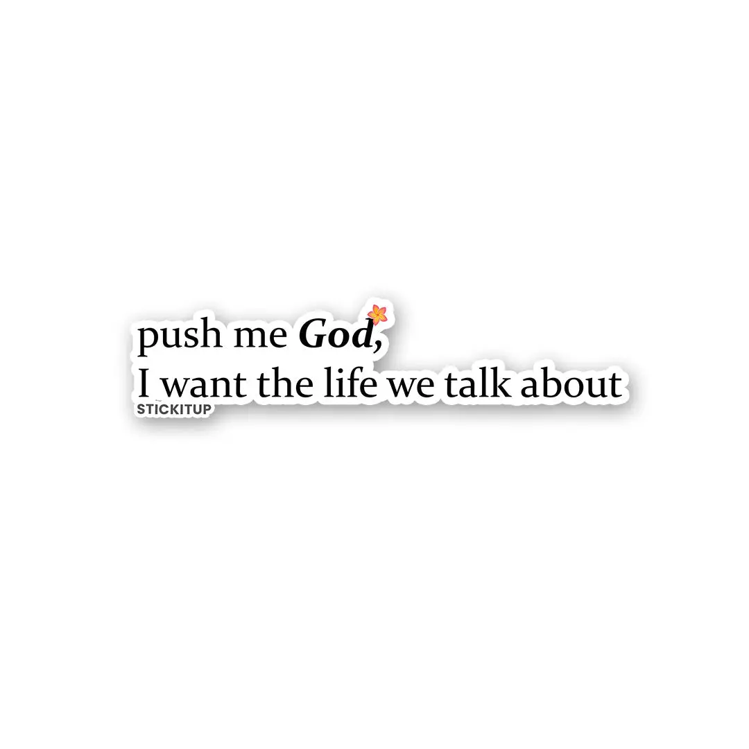 Push Me God Sticker 1