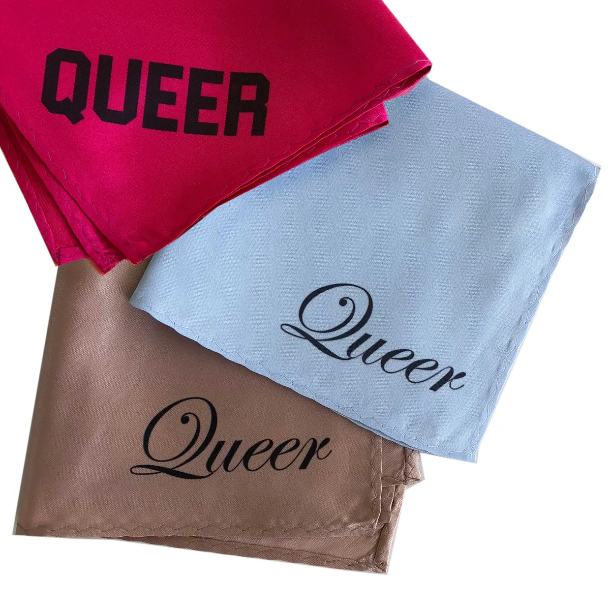 Naughty Hanky: Queer. Printed Pocket Square 1
