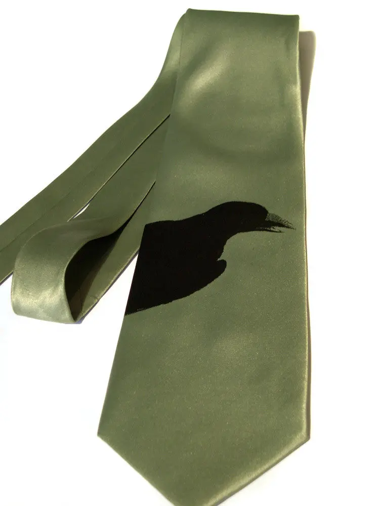 Raven Necktie. Edgar Allan Poe Tie 1