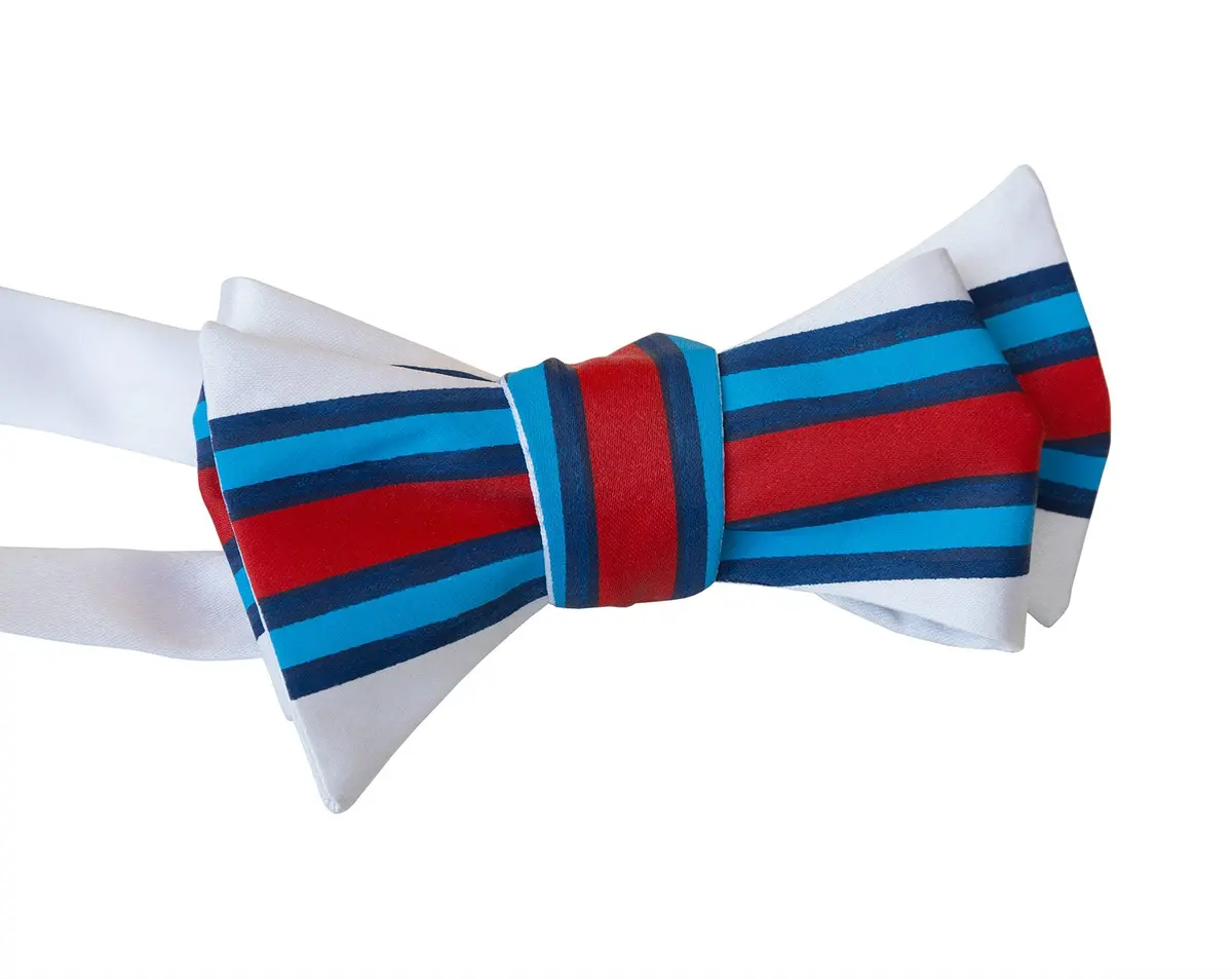 Racing Stripes Bow Tie: Shaken & Stirred Print Tie 1