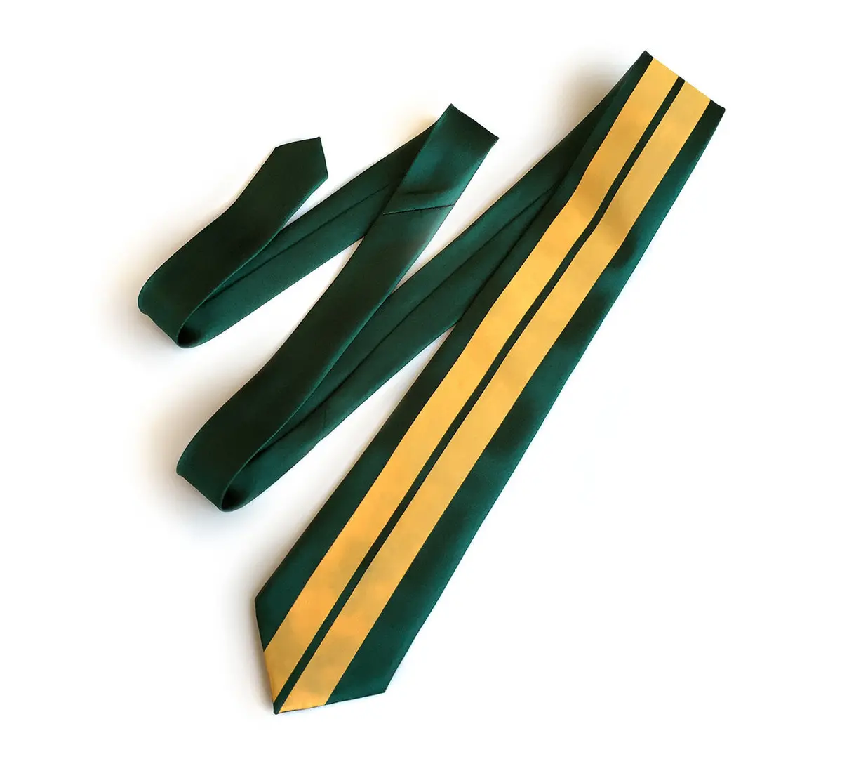 Racing Stripes: British Racing Green Microfiber Necktie 1