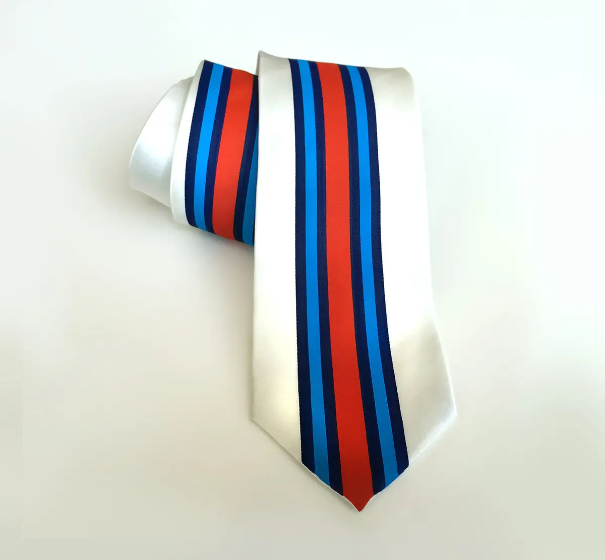 Racing Stripes Tie: Shaken & Stirred Microfiber Necktie 1
