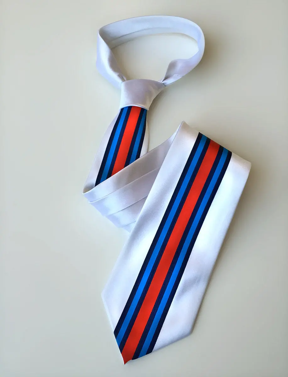 Racing Stripes Tie: Shaken & Stirred Microfiber Necktie 2