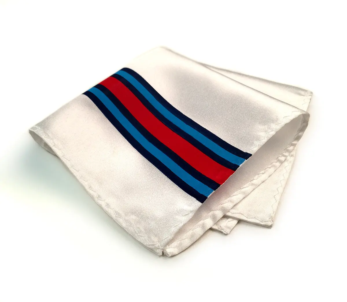 Racing Stripes Pocket Square: Shaken & Stirred Handkerchief. 1