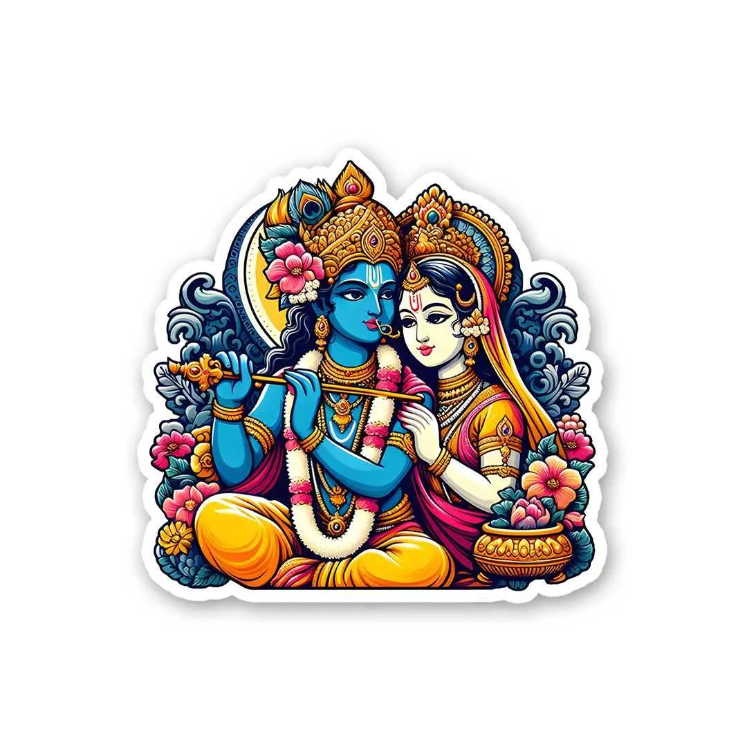 Radha Krishna Sticker 1