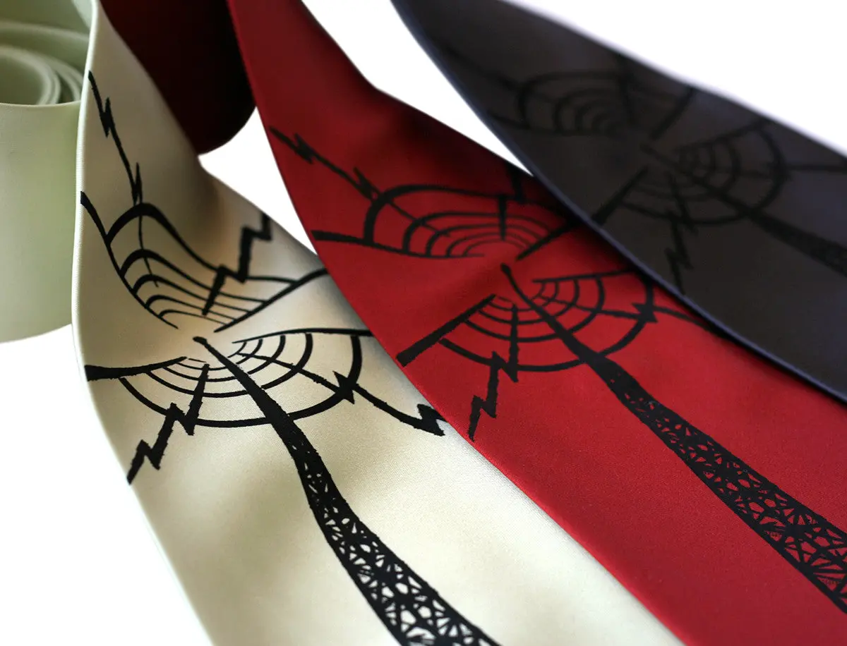 Radio Tower Silk Necktie 1