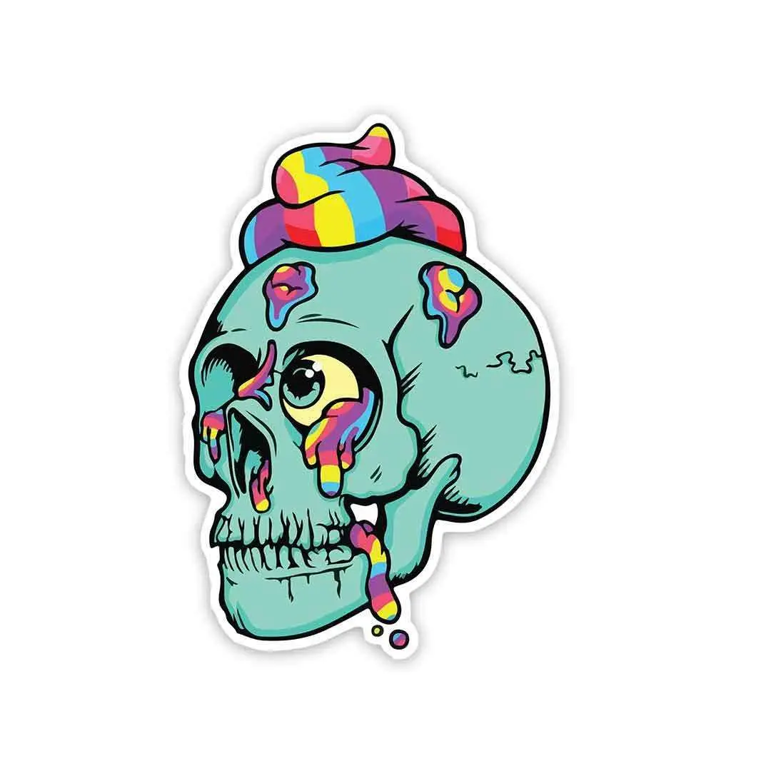 Rainbow Skull Sticker 1