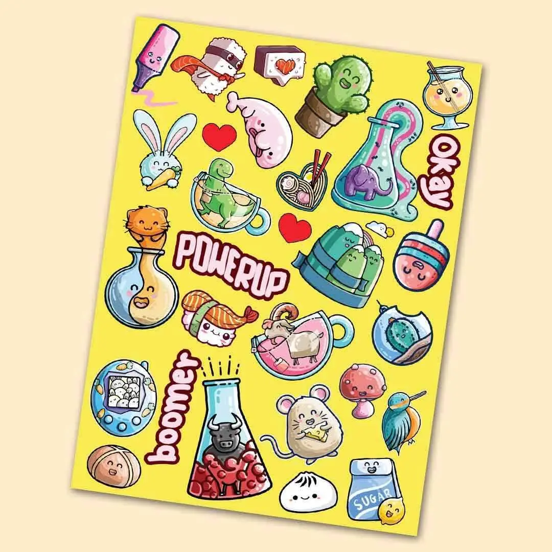 Random Chemistry Mini Stickers Sheet 1