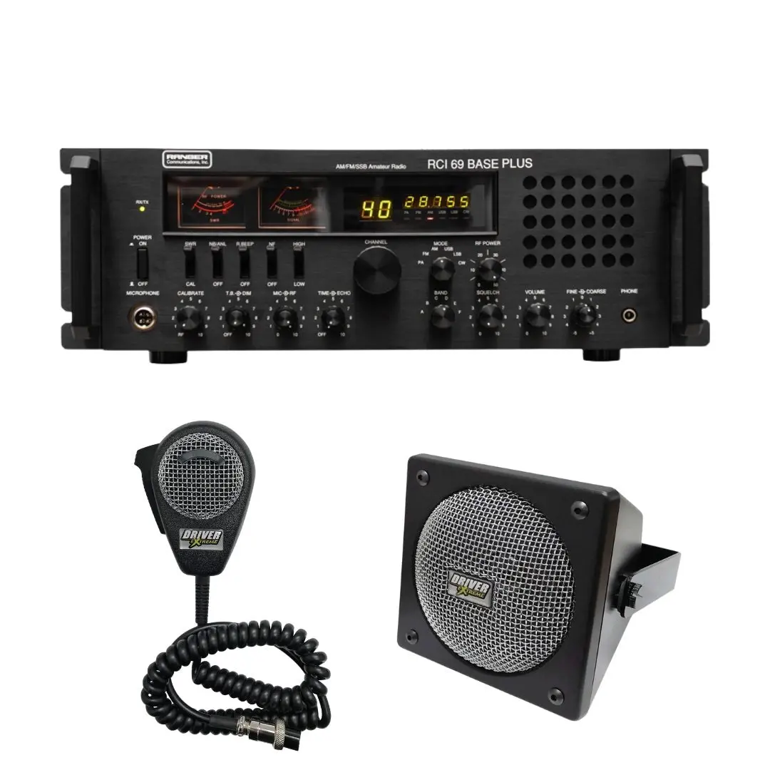 Ranger Rci-69 Base Plus 10 Meter Radio, Drx-9010 External Speaker, Drx-6560 4 Pin Noise Cancelling Dynamic Microphone, Combo 1