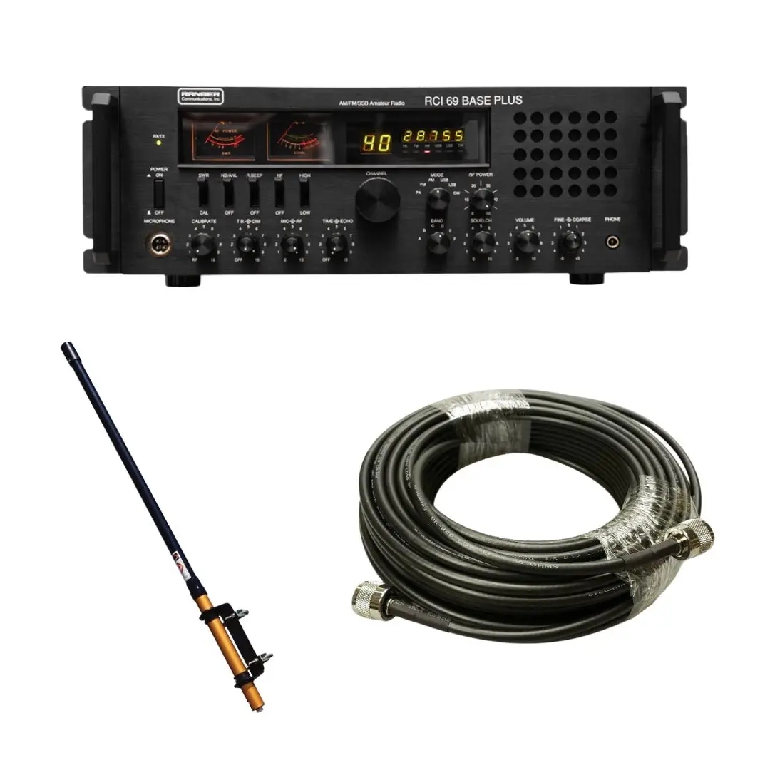 Ranger Rci-69 Base Plus Plus 10 Meter Radio, Workman Saturn B100 Antenna, Tram Browning Br 240 Lmr240 Type 50Ft Coax, Combo 1