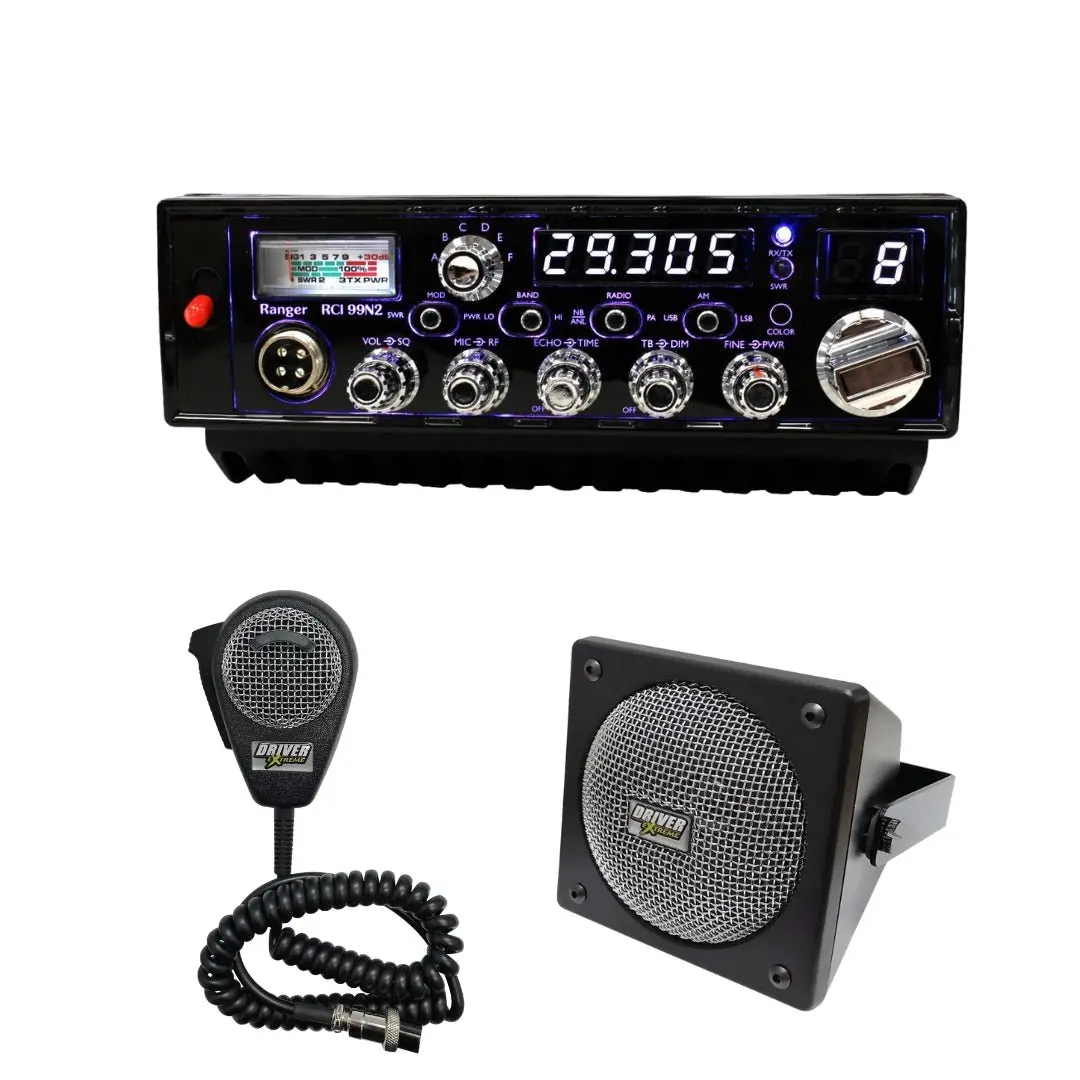 Ranger Rci-99N2 200 Watt Ssb/Am 10 Meter Radio, Drx-9010 External Speaker, Drx-6560 4 Pin Noise Cancelling Dynamic Microphone, Combo 1