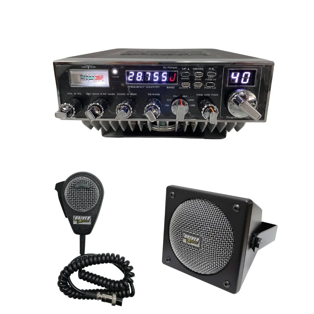 Ranger Rci Longhorn Superior N6 10 Meter Radio, Drx-9010 External Speaker, Drx-6560 4 Pin Noise Cancelling Dynamic Microphone, Combo 1