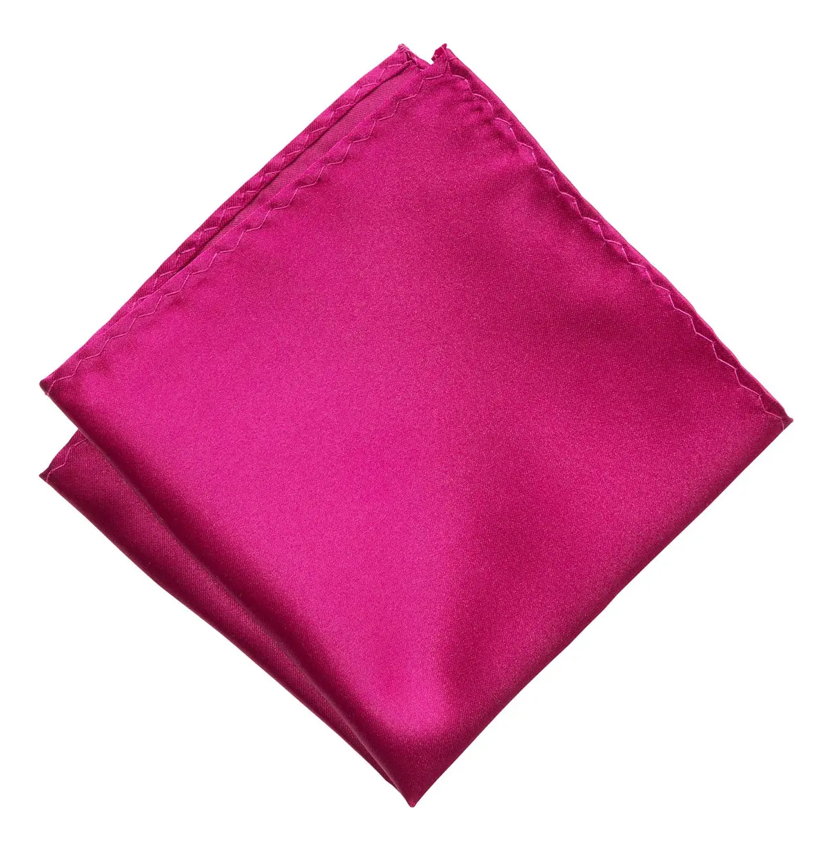 Raspberry Pocket Square. Red-Purple Solid Color Satin Finish, No Print 1