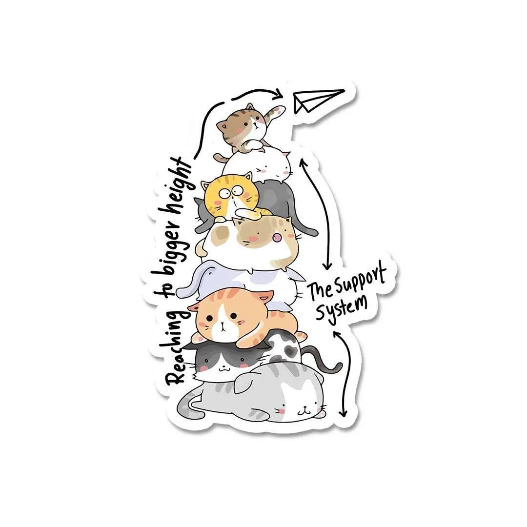 Reaching Foir Bigger Heights Sticker 1