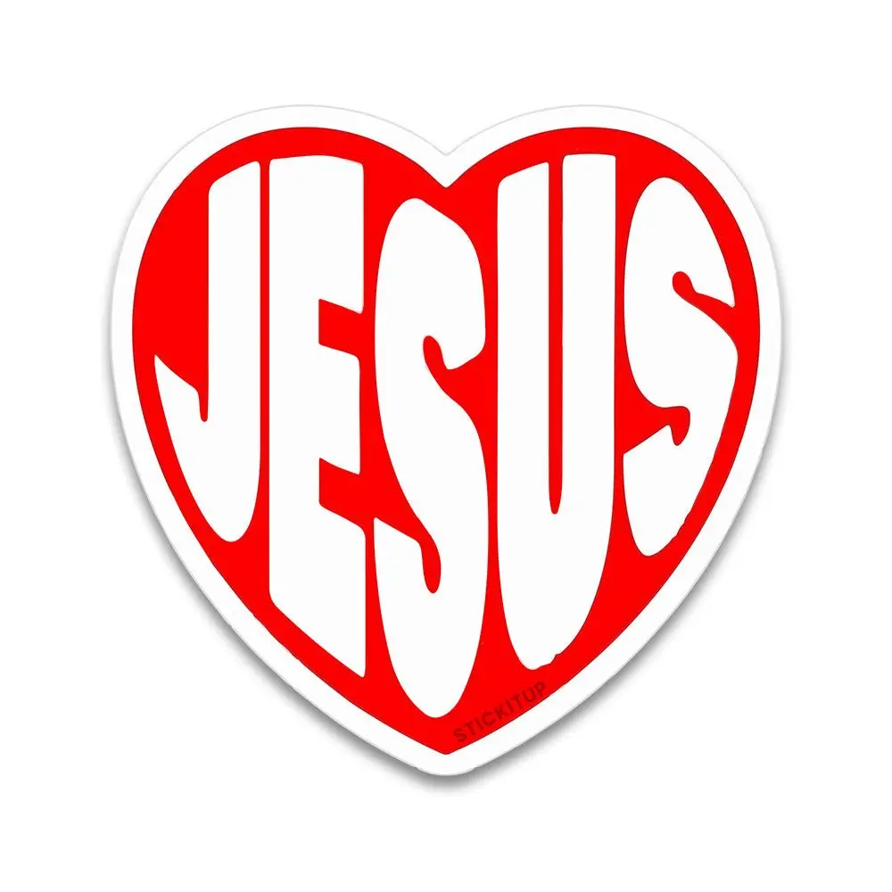 Red Jesus Bumper Sticker 2