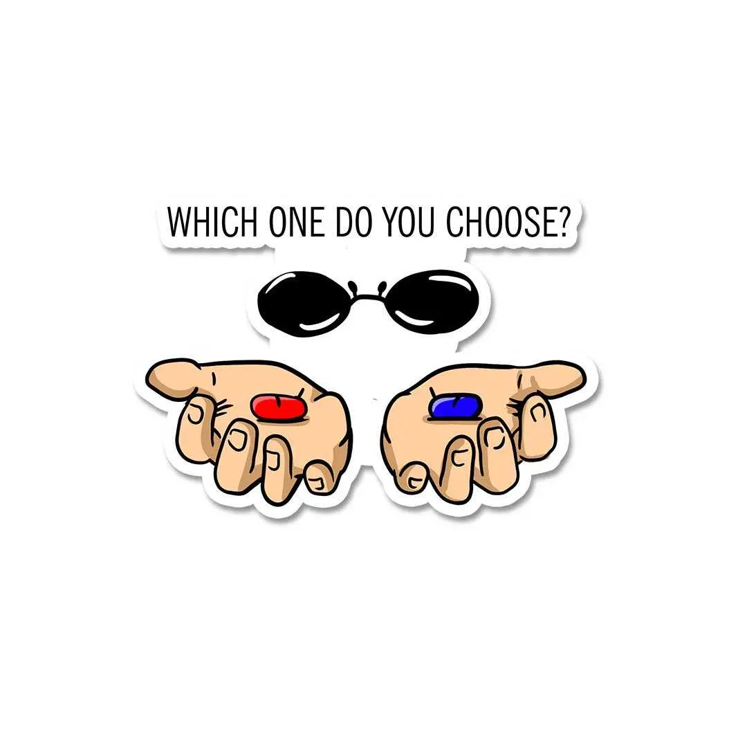 Red Or Blue Sticker 1