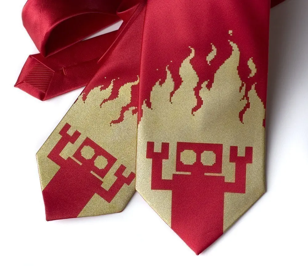 Red Robot Inferno Necktie 1
