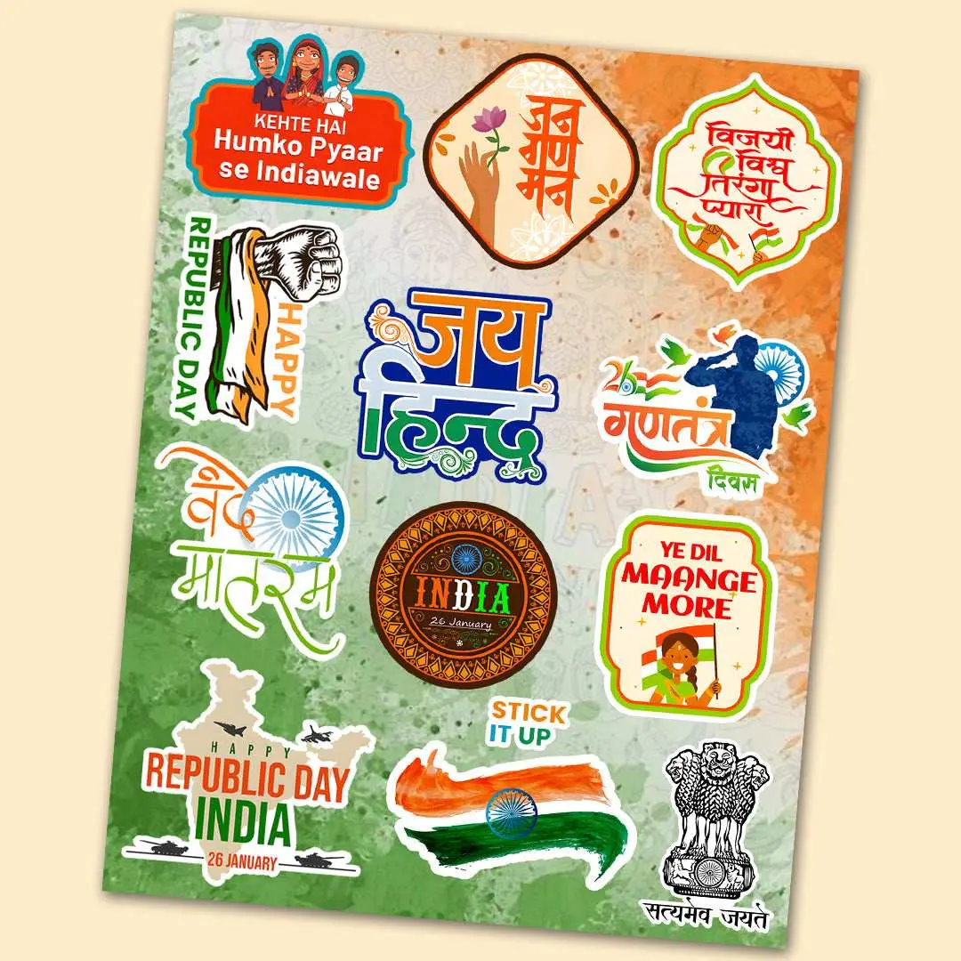 Republic Day Mini Sticker Sheet 1