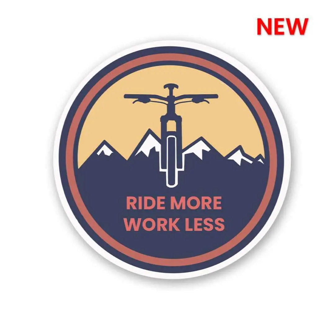 Ride More Work Less Sticker 1