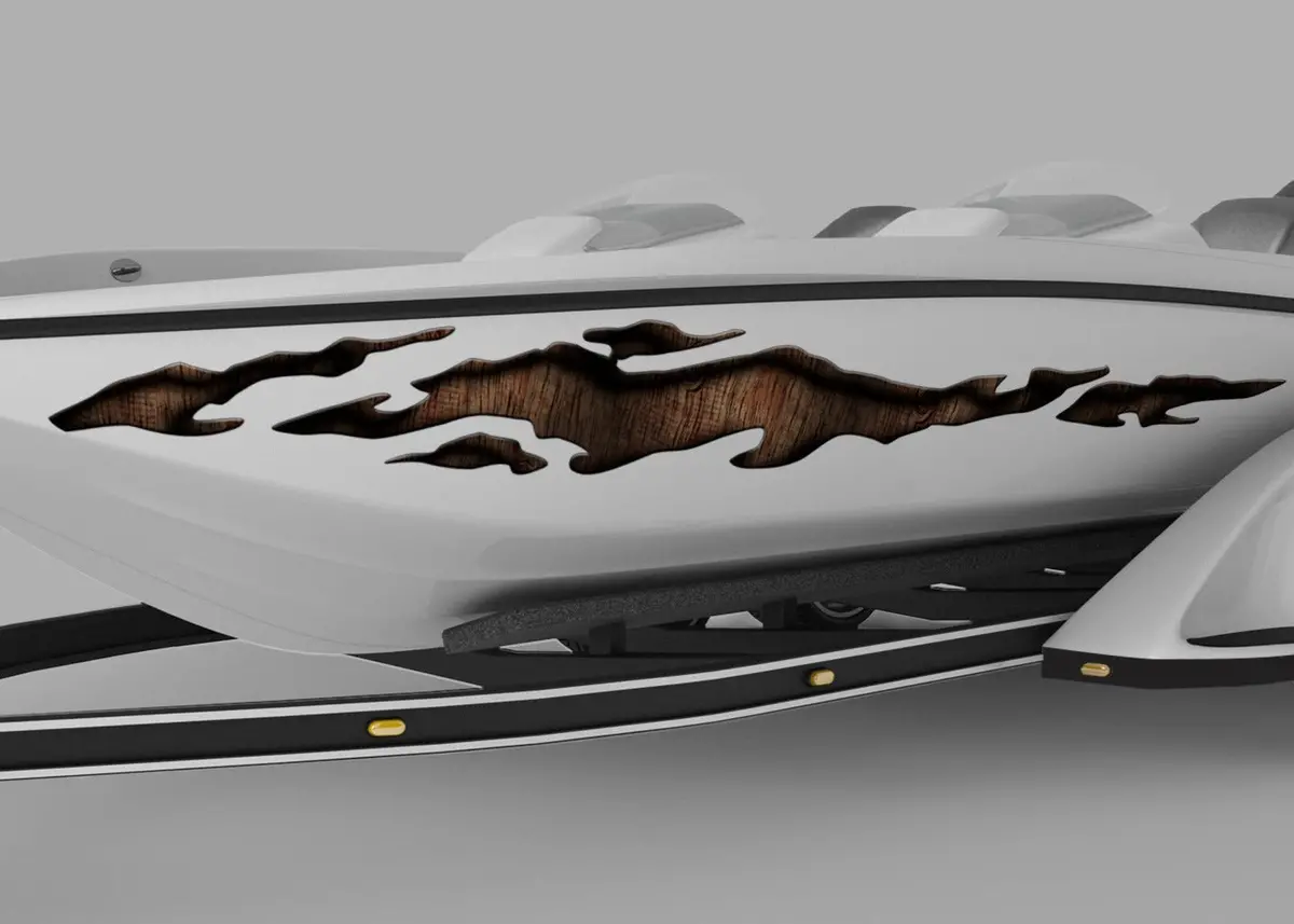 Ripper Wood Grain Vinyl Decal Graphics For Boats 1