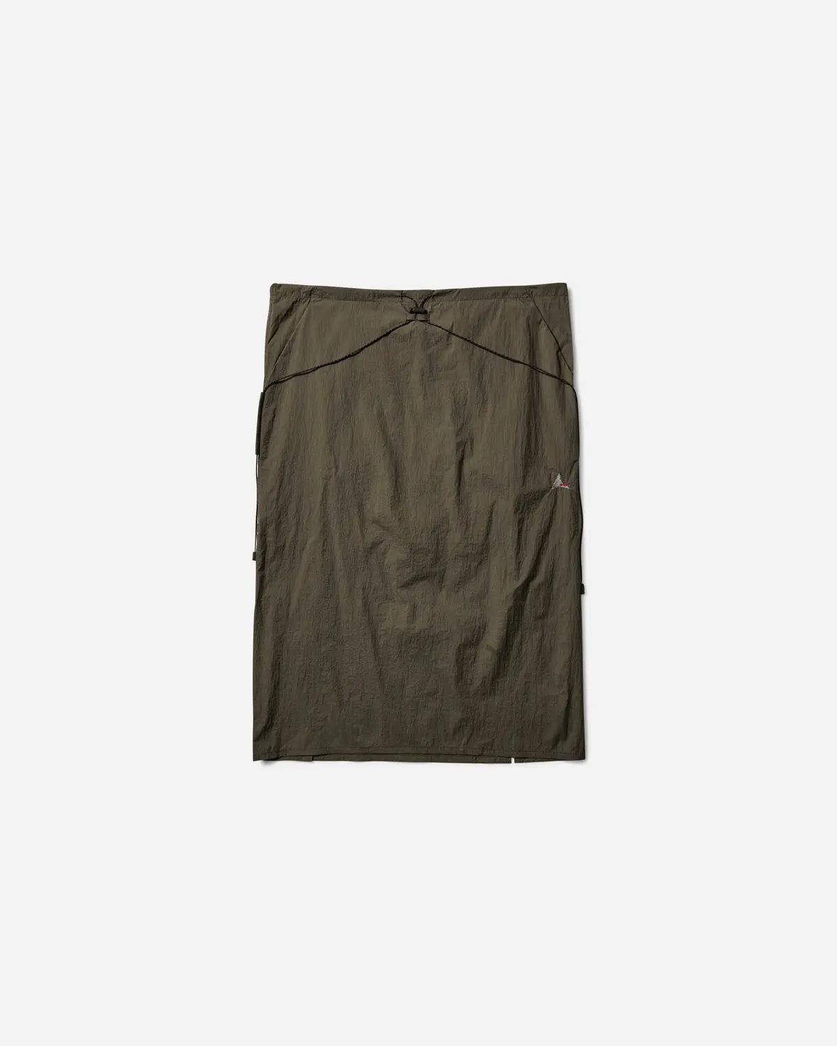 Women's Gly See Through Mid Skirt Olive 1