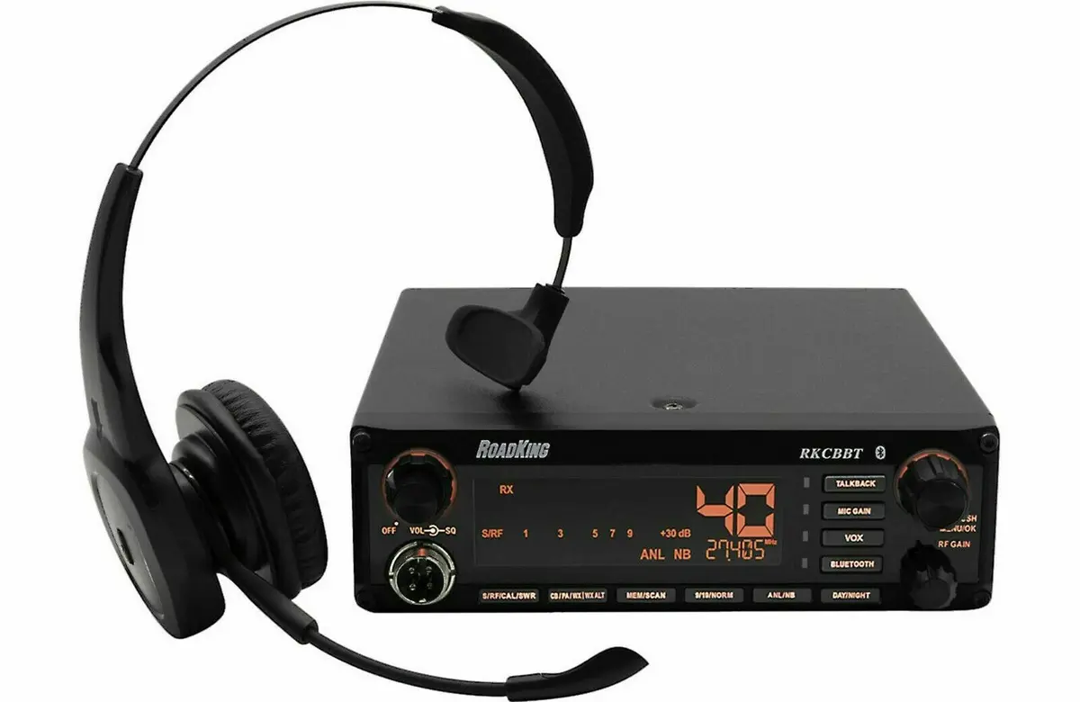 Roadking Cb Radio - Rkcbbt Voice-Activated Hands-Free {W/ Bluetooth Headset} 1