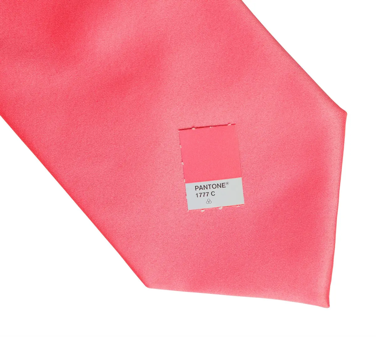 Rose Pink Necktie. Solid Color Satin Finish Tie, No Print 2