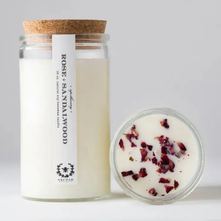 Rose Sandalwood Apothecary Candle 1