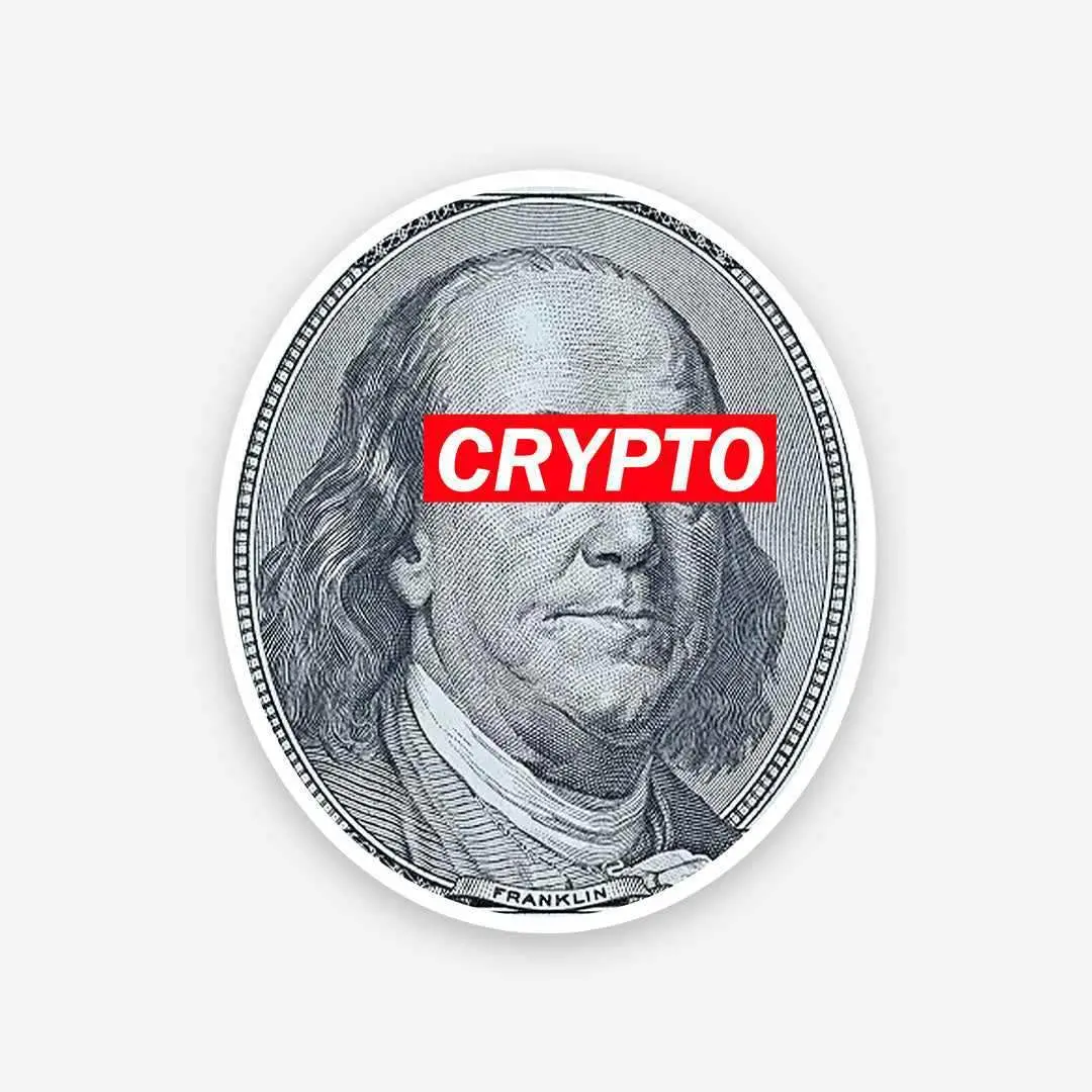 Run Crypto For President Sticker 1